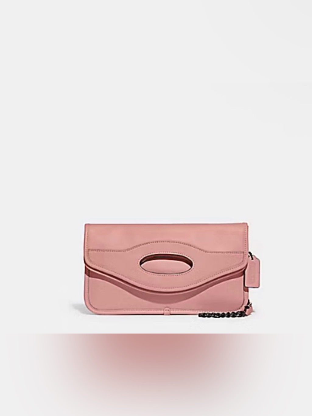 Coach Fold Over Cutout Blush Pink Euc With Strap